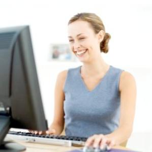 woman at computer