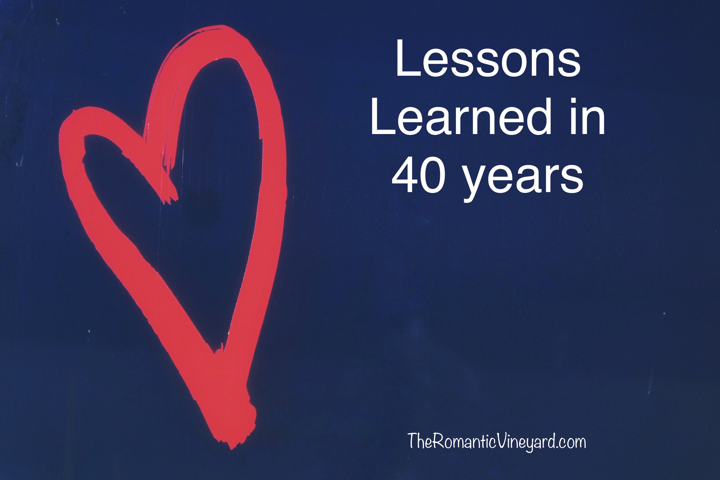 Lessons learned in 40 years of marriage.