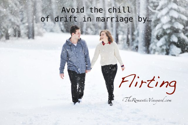Avoid the drift in marriage by flirting with your spouse. Here are some ways to get started.